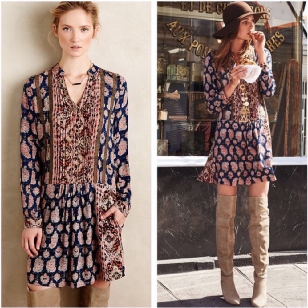 Anthropologie Paquette Dress, like new. Size Small